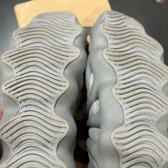 Adidas Gray Athletic Shoes with Unique Sole Design - Picture 3 of 6